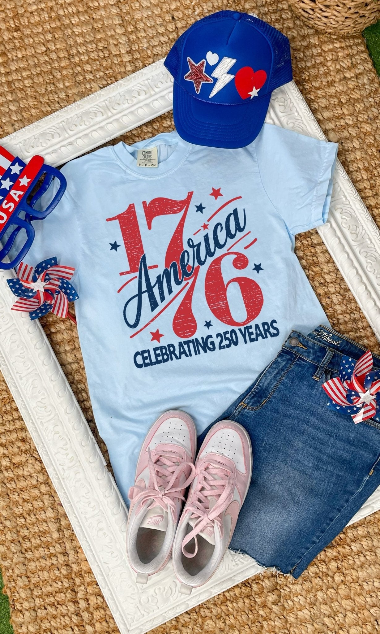 1776 America Comfort Color Graphic T-Shirt - Free Spirited