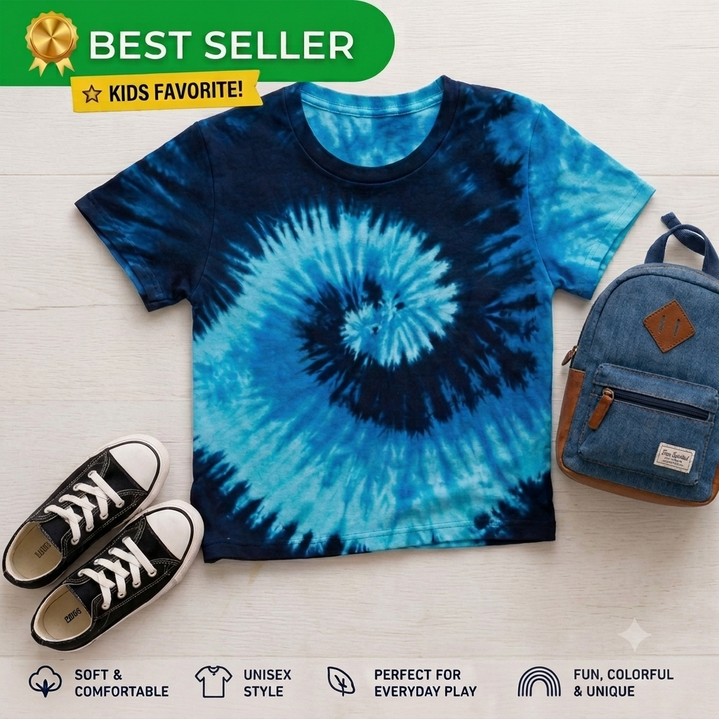 Camisa cómoda teñida a mano de primera calidad Blue Ocean 
