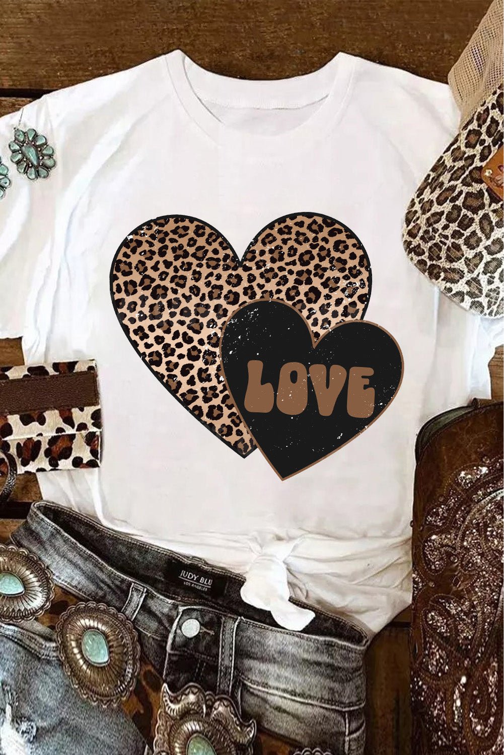 Adriana Printed Valentines Graphic Tee by Threaded Pear - Free Spirited