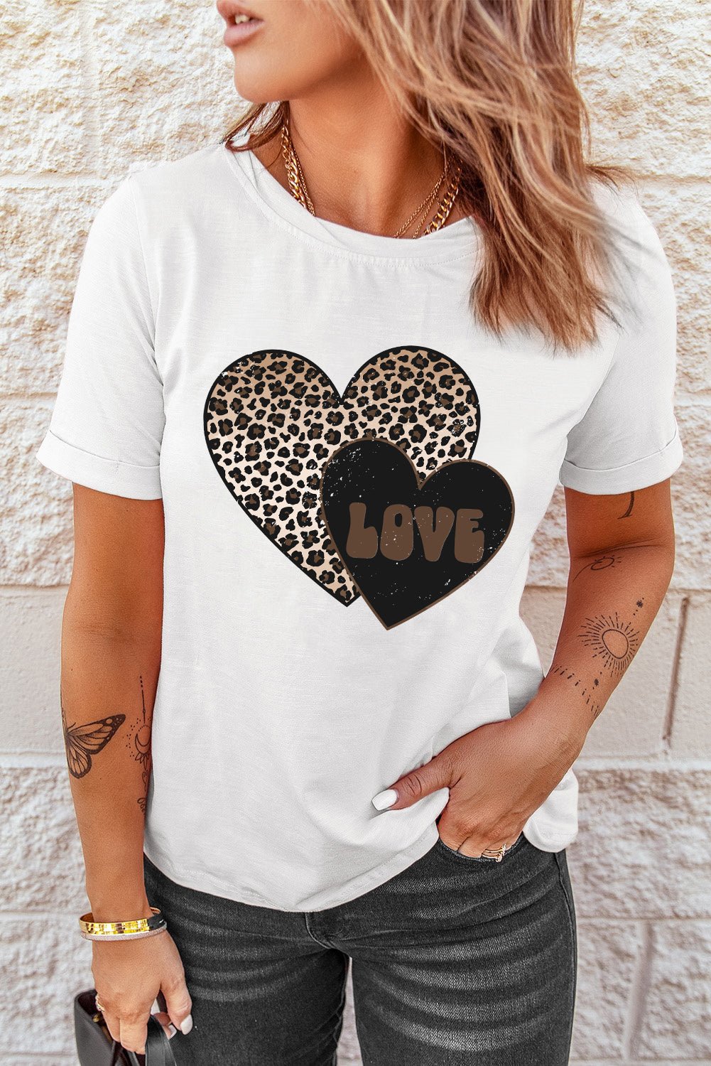 Adriana Printed Valentines Graphic Tee by Threaded Pear - Free Spirited