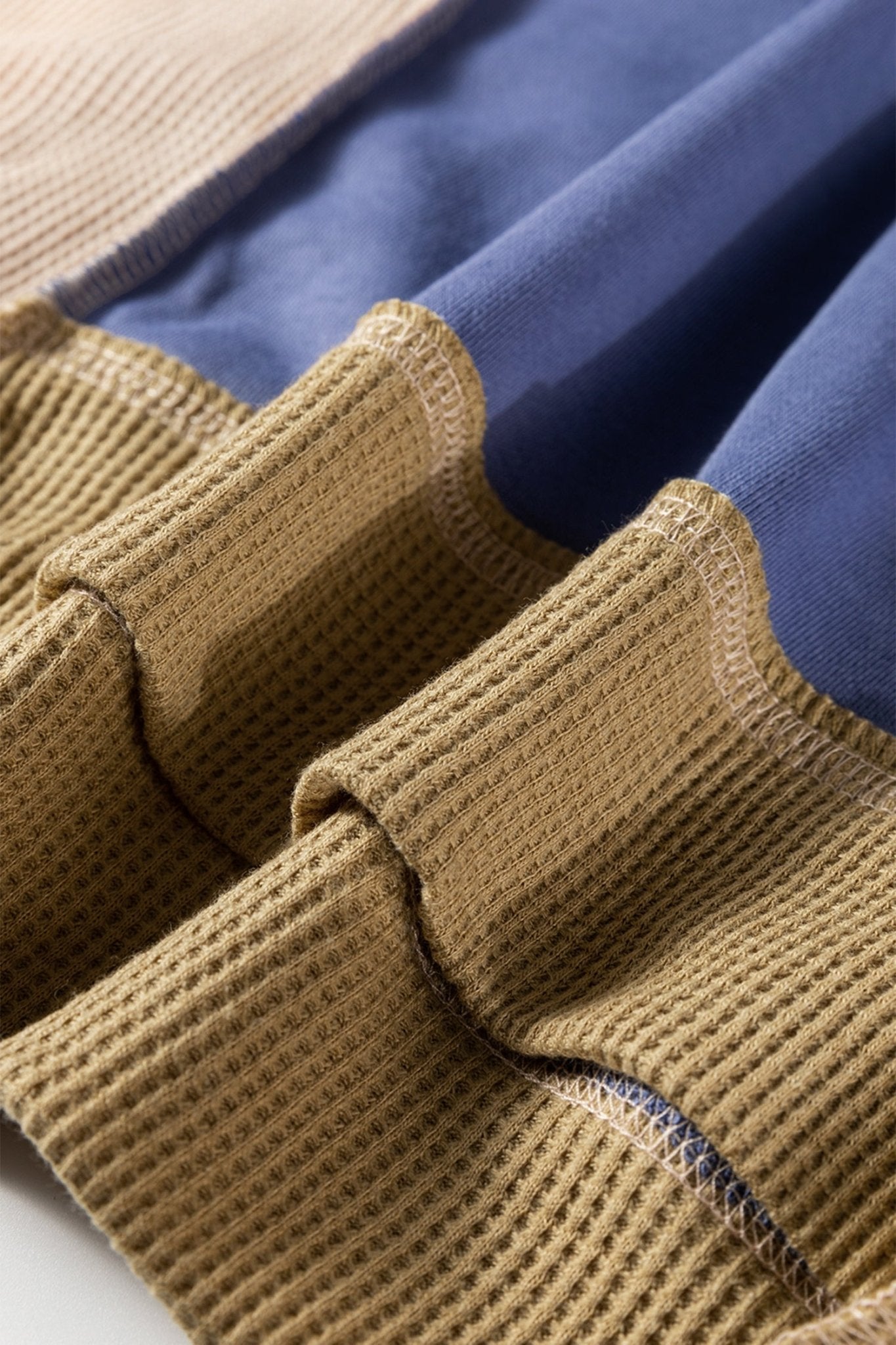 Alaina Waffle Patchwork Oversize Sweatshirt by Threaded Pear - Free Spirited