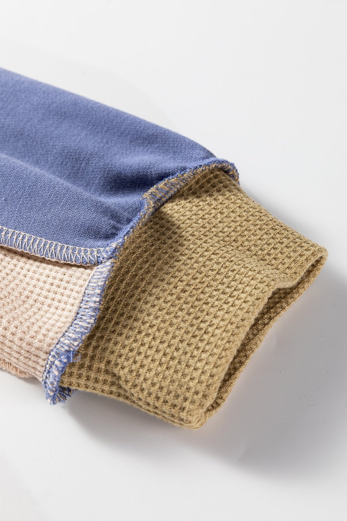 Alaina Waffle Patchwork Oversize Sweatshirt by Threaded Pear - Free Spirited