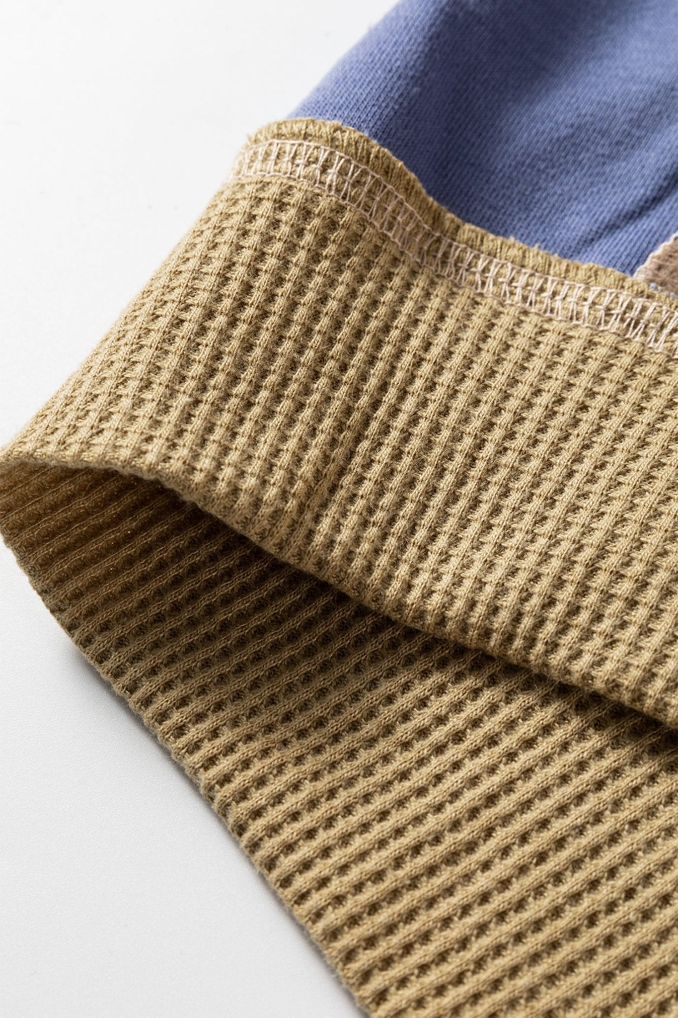 Alaina Waffle Patchwork Oversize Sweatshirt by Threaded Pear - Free Spirited