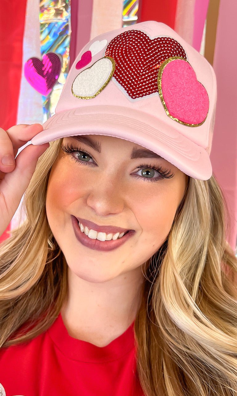All The Love Valentine Patch Trucker Hat - Free Spirited