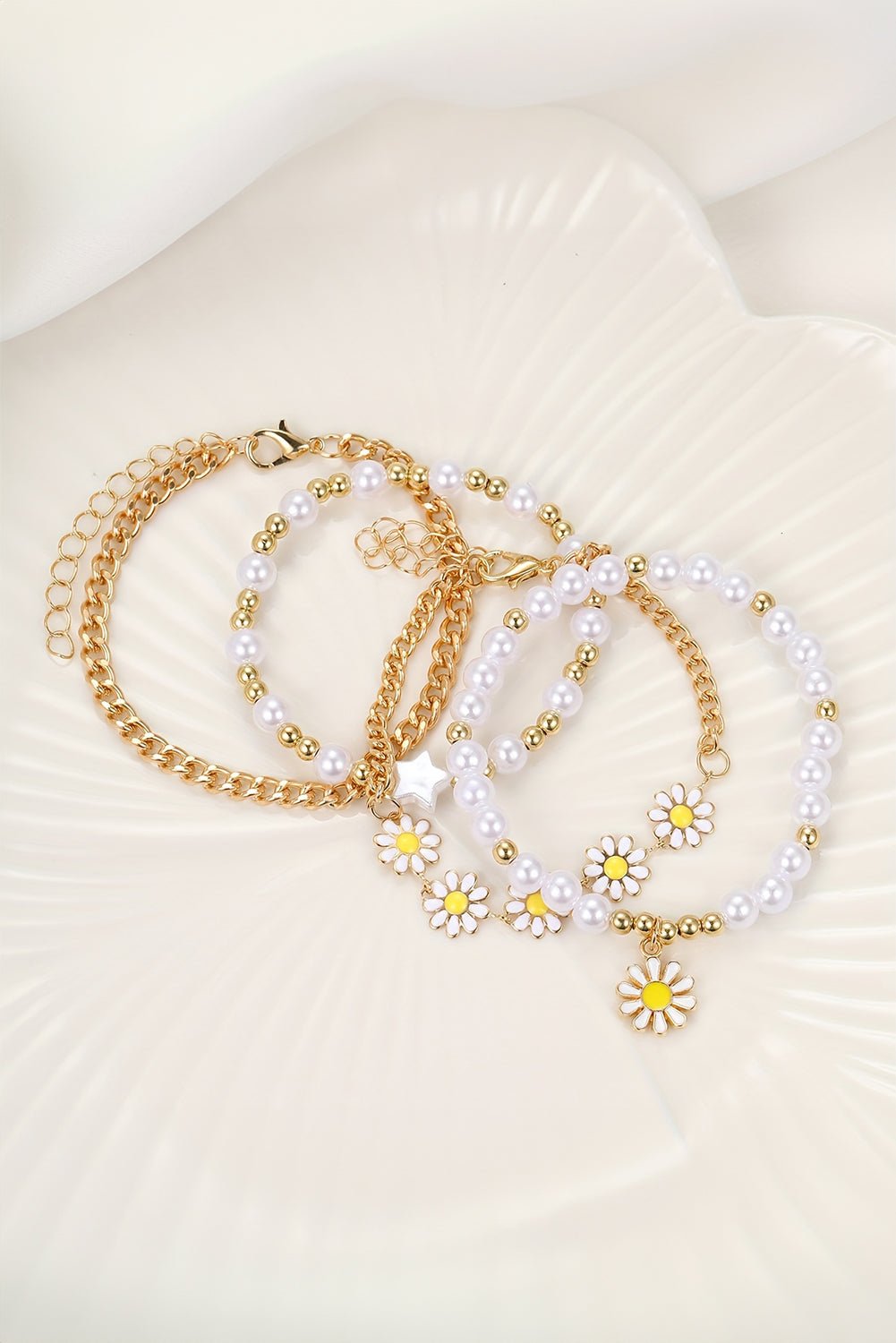April Beaded Chain Bracelet Set by Threaded Pear - Free Spirited
