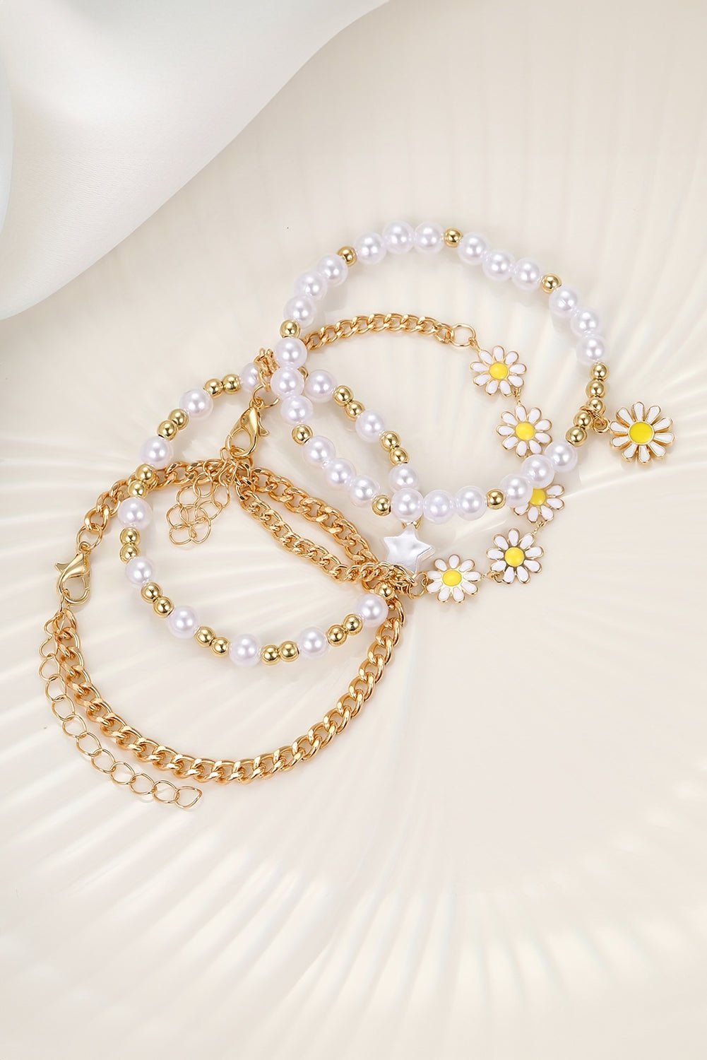 April Beaded Chain Bracelet Set by Threaded Pear - Free Spirited