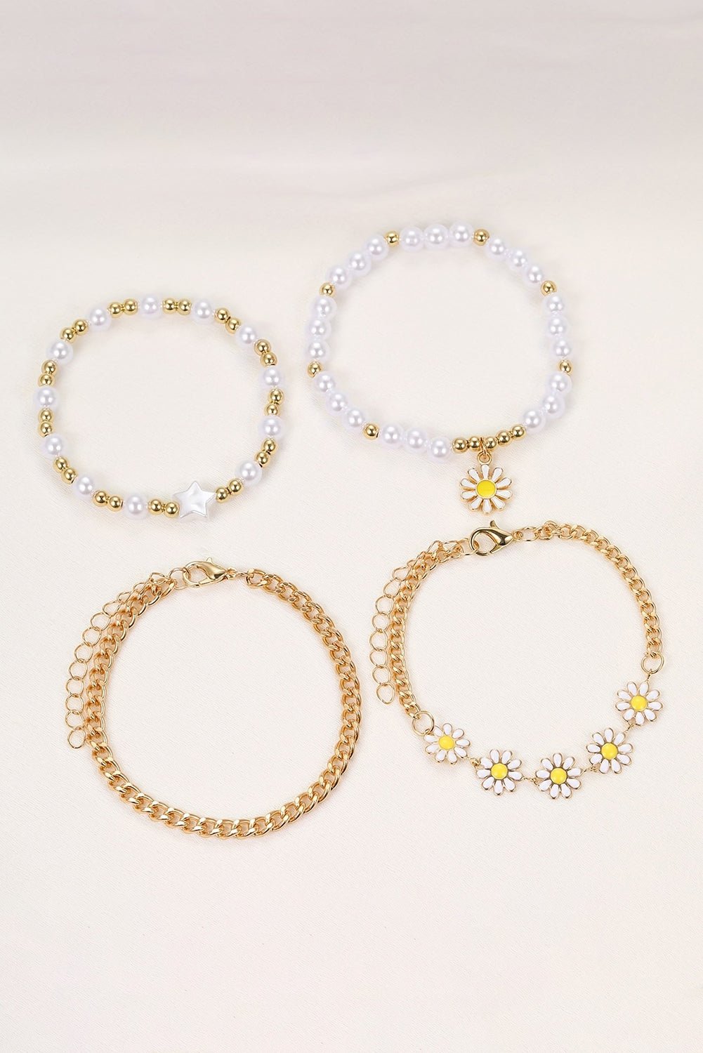 April Beaded Chain Bracelet Set by Threaded Pear - Free Spirited