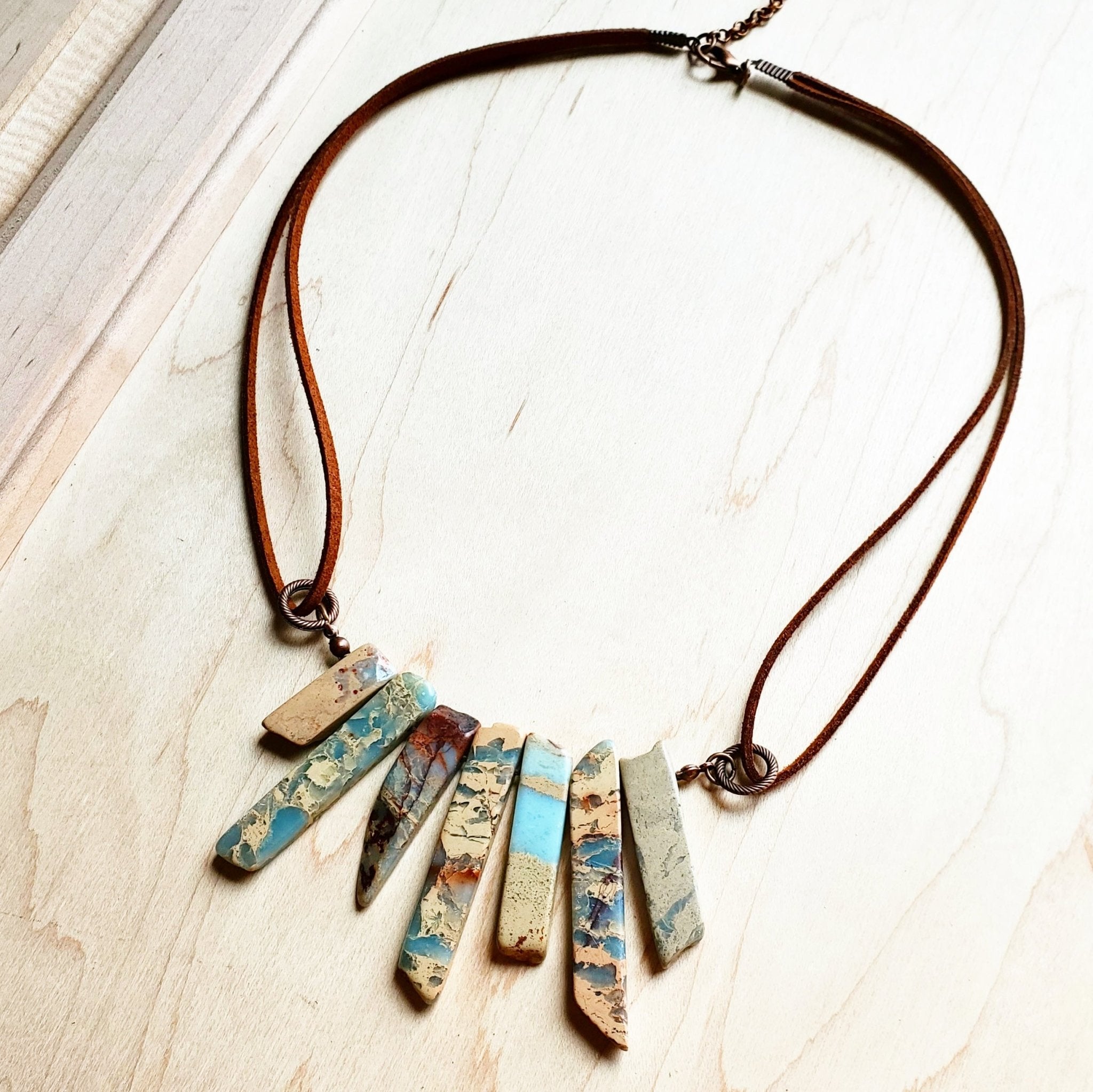 AQUA TERRA Leather Cord Necklace 231E - Free Spirited