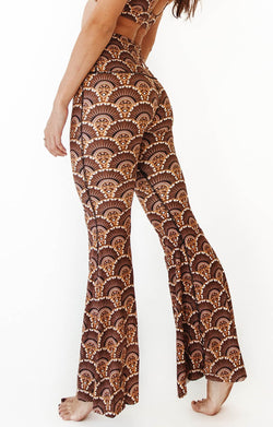 Art Deco Printed Bell Bottoms - Free Spirited