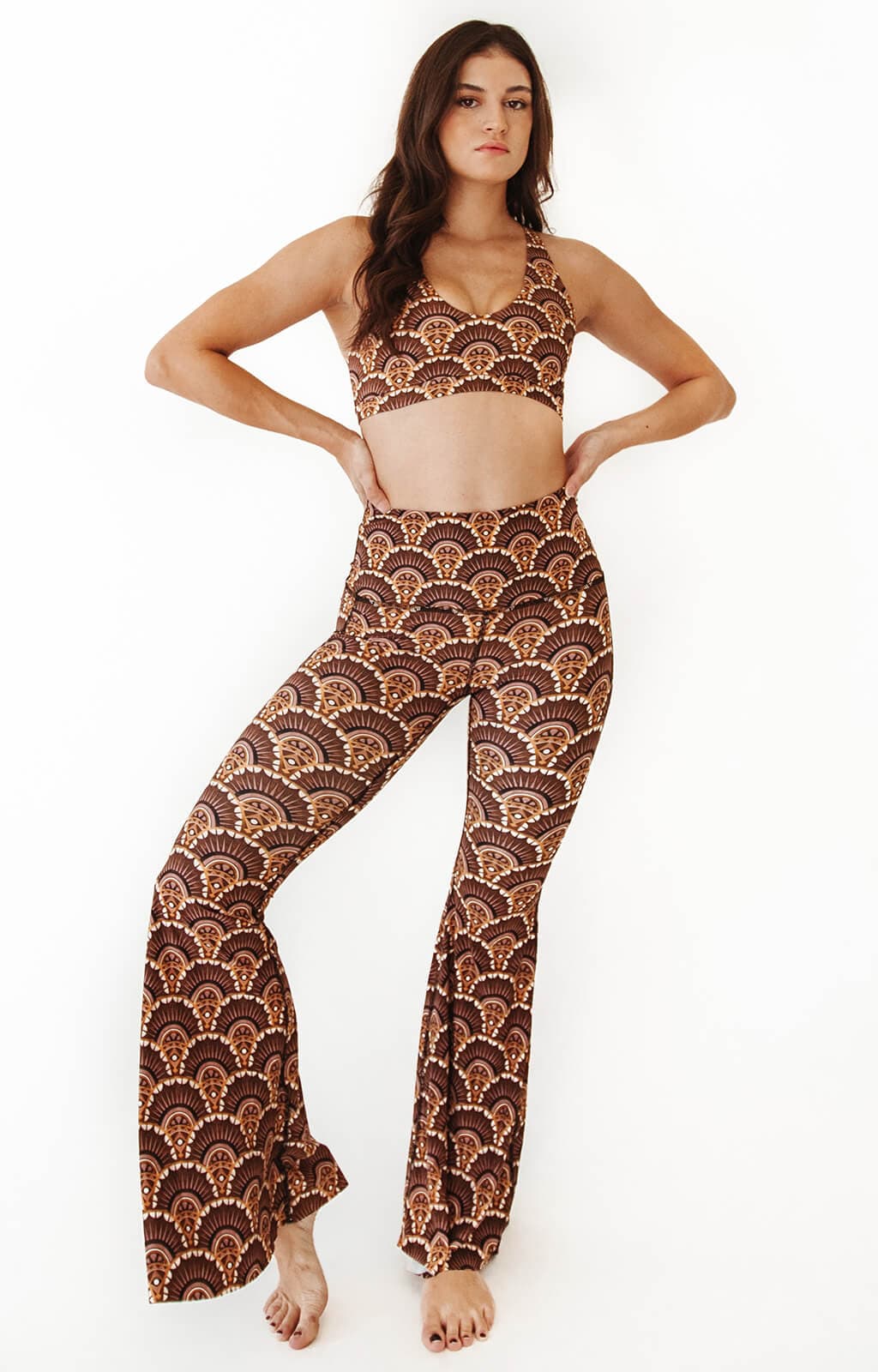 Art Deco Printed Bell Bottoms - Free Spirited