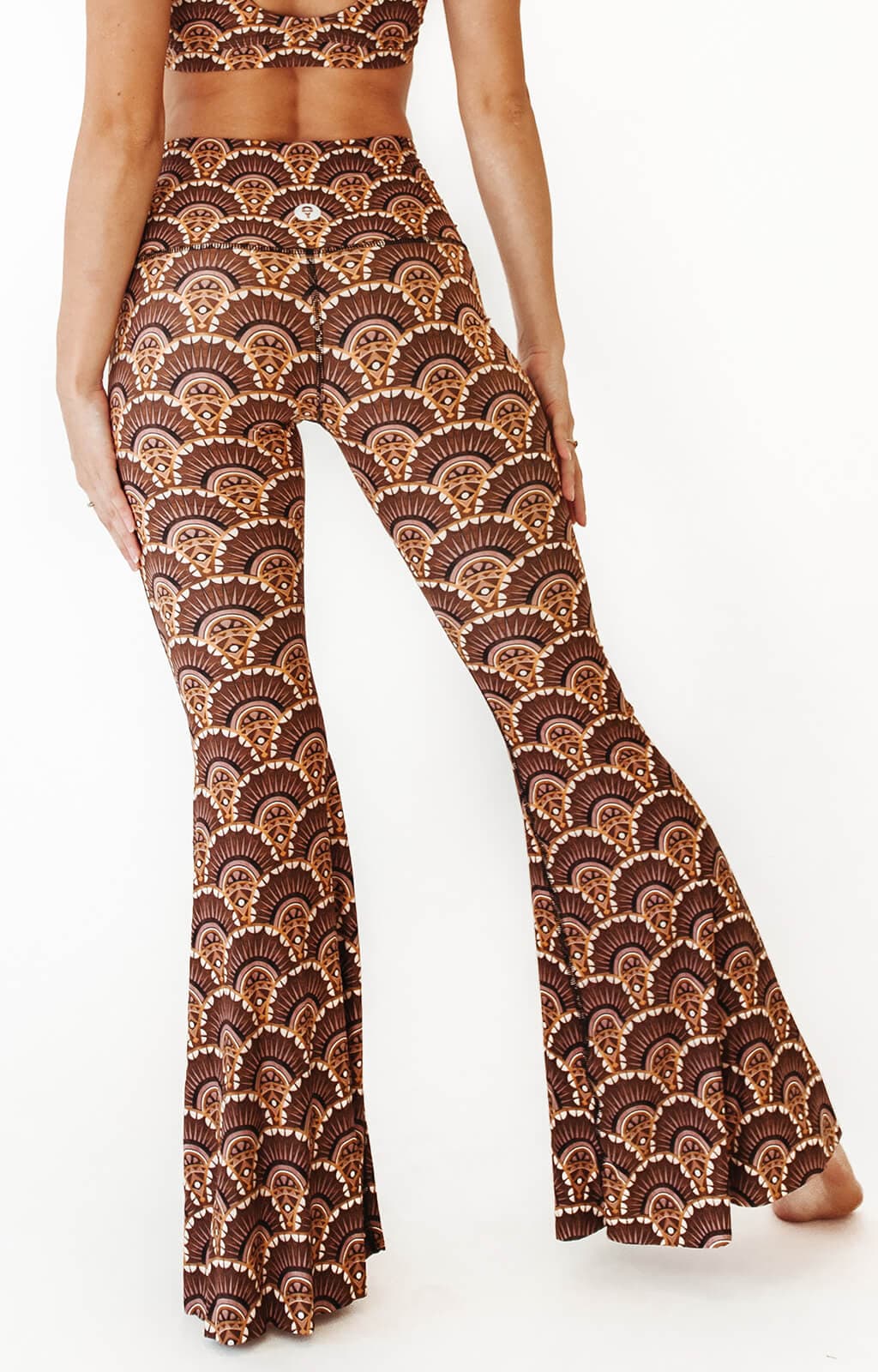 Art Deco Printed Bell Bottoms - Free Spirited