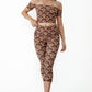 Art Deco Printed Yoga Crops - Free Spirited