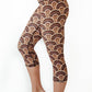 Art Deco Printed Yoga Crops - Free Spirited