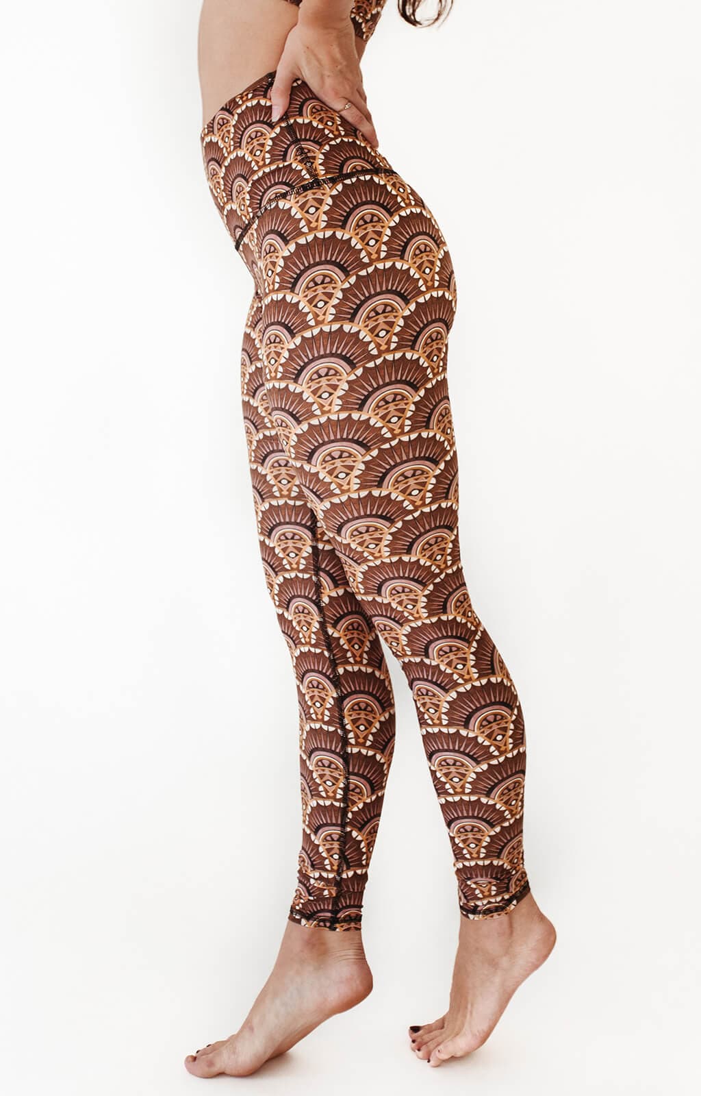 Art Deco Printed Yoga Leggings - Free Spirited