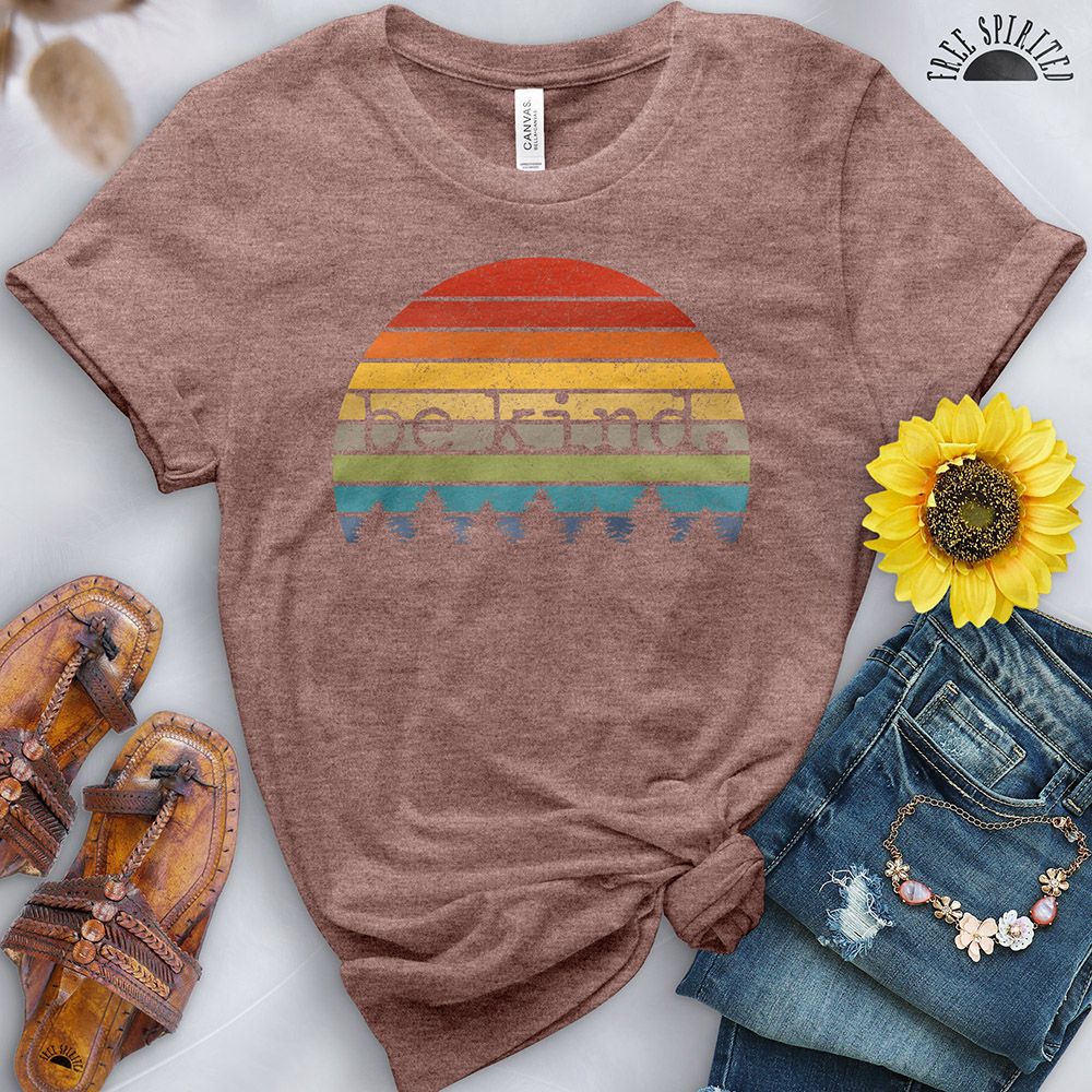 Be Kind Sunset Tee - Free Spirited