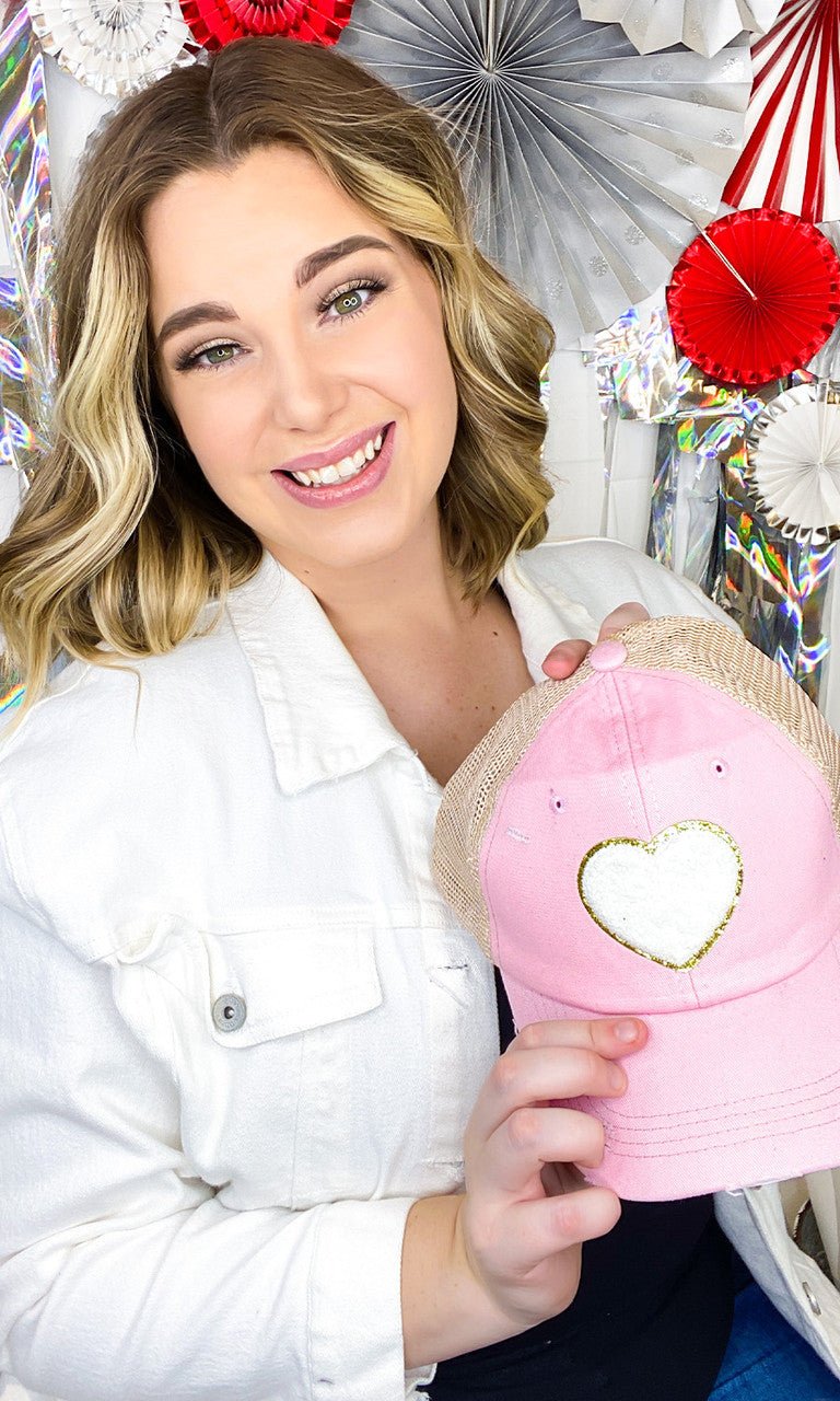 Big Heart Chenille Hat - Free Spirited