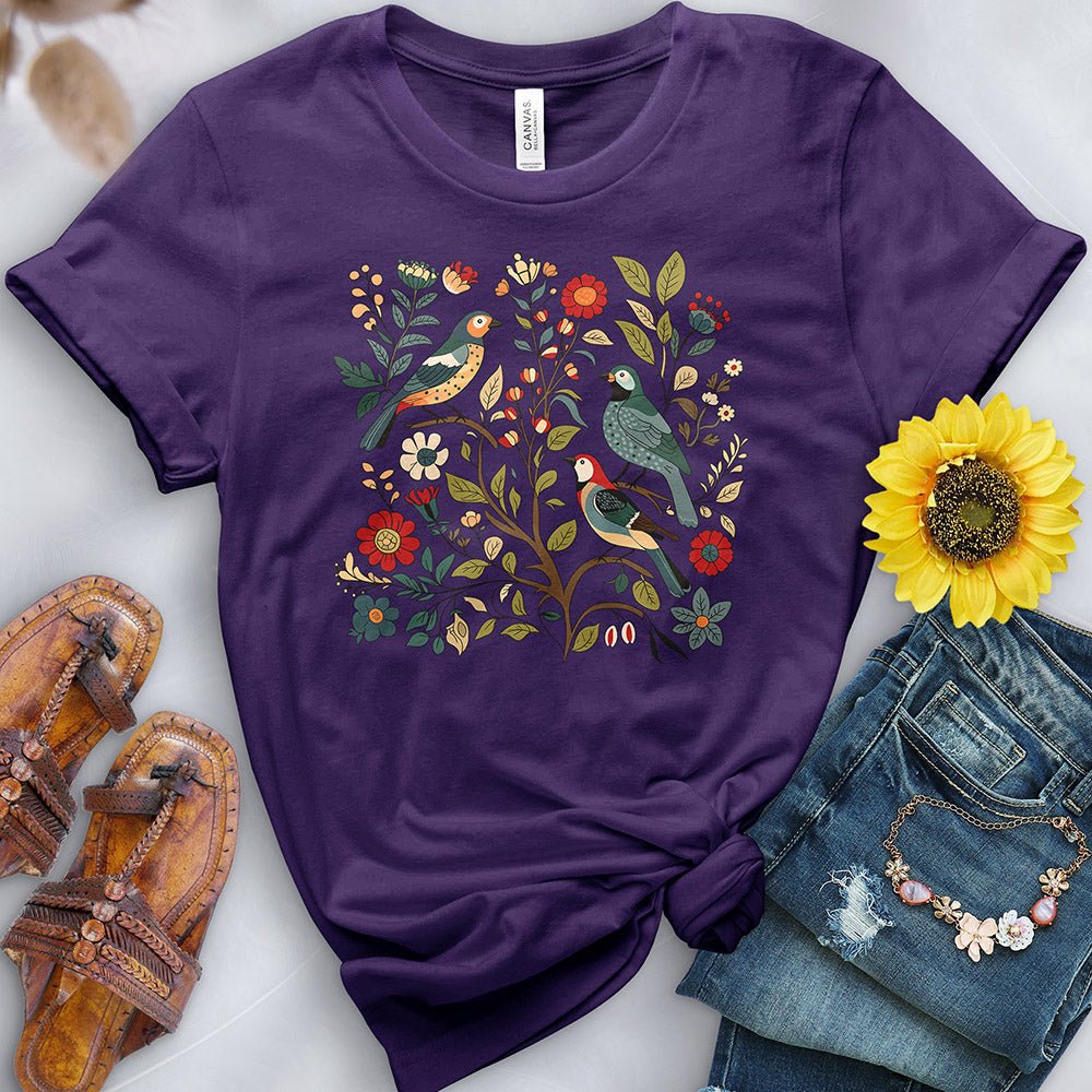 Birds in the Flowers Tee - Free Spirited