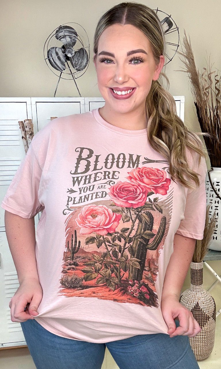 Bloom Where You Were Planted Christian Graphic T-Shirt - Free Spirited