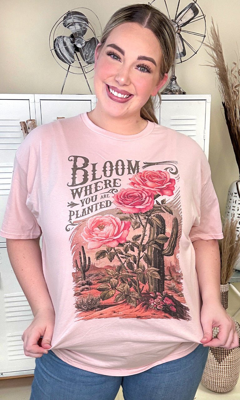 Bloom Where You Were Planted Christian Graphic T-Shirt - Free Spirited