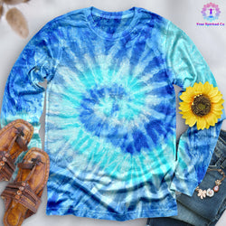 Blue Jerry Hand Dyed Long Sleeve - Free Spirited