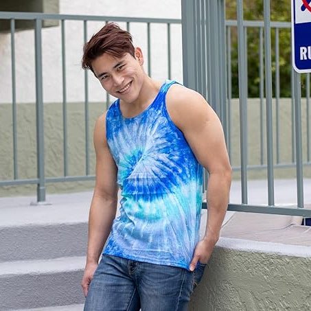 Blue Jerry Hand - Dyed Tank Top - Free Spirited