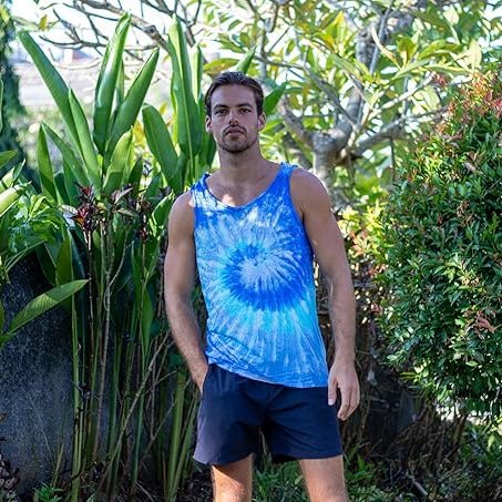 Blue Jerry Hand - Dyed Tank Top - Free Spirited