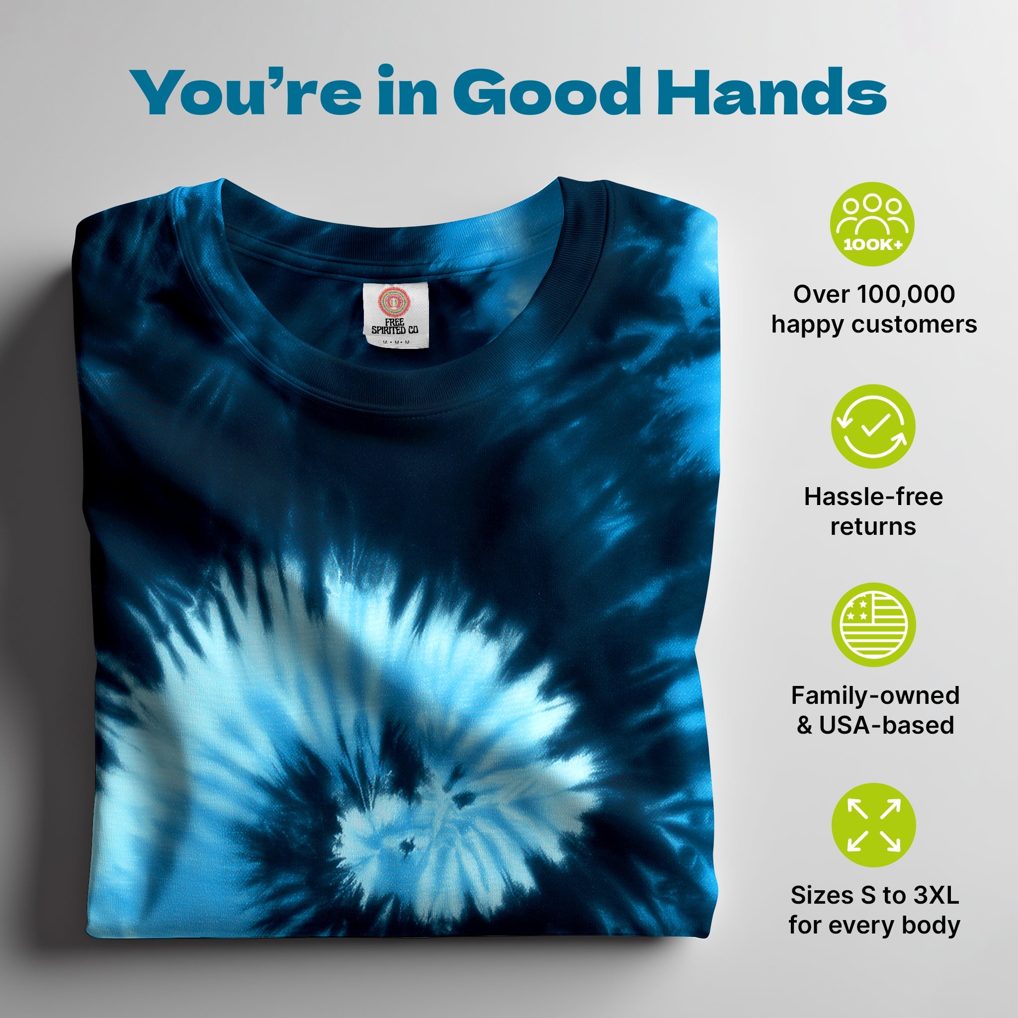 Blue Ocean Hand Dyed Long Sleeve - Free Spirited