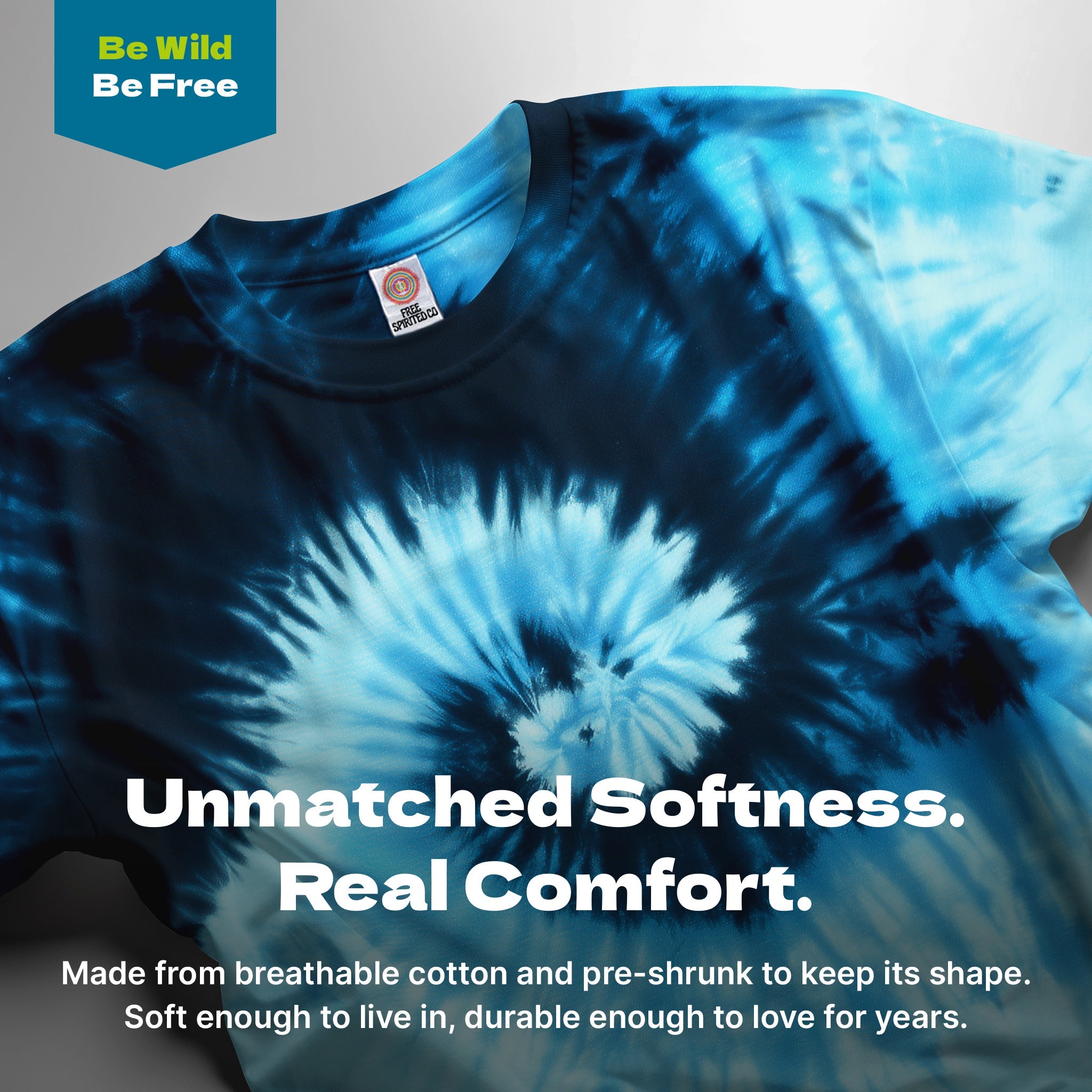 Blue Ocean Premium Hand - Dyed Comfort Shirt - Free Spirited