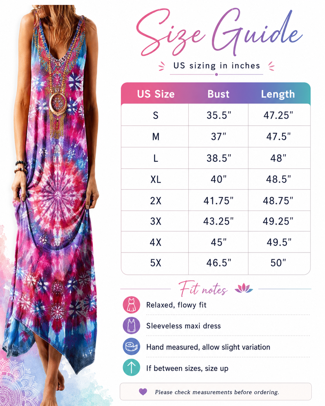 Boho Bliss Tie-Dye Sleeveless Maxi Dress - Free Spirited