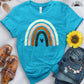 Boho Rainbow Heart Tee - Free Spirited