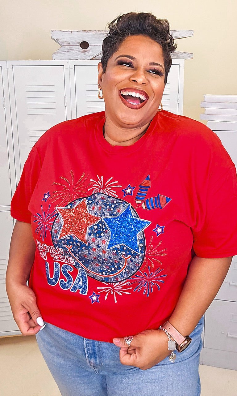 Born in the USA Graphic T-Shirt - Free Spirited