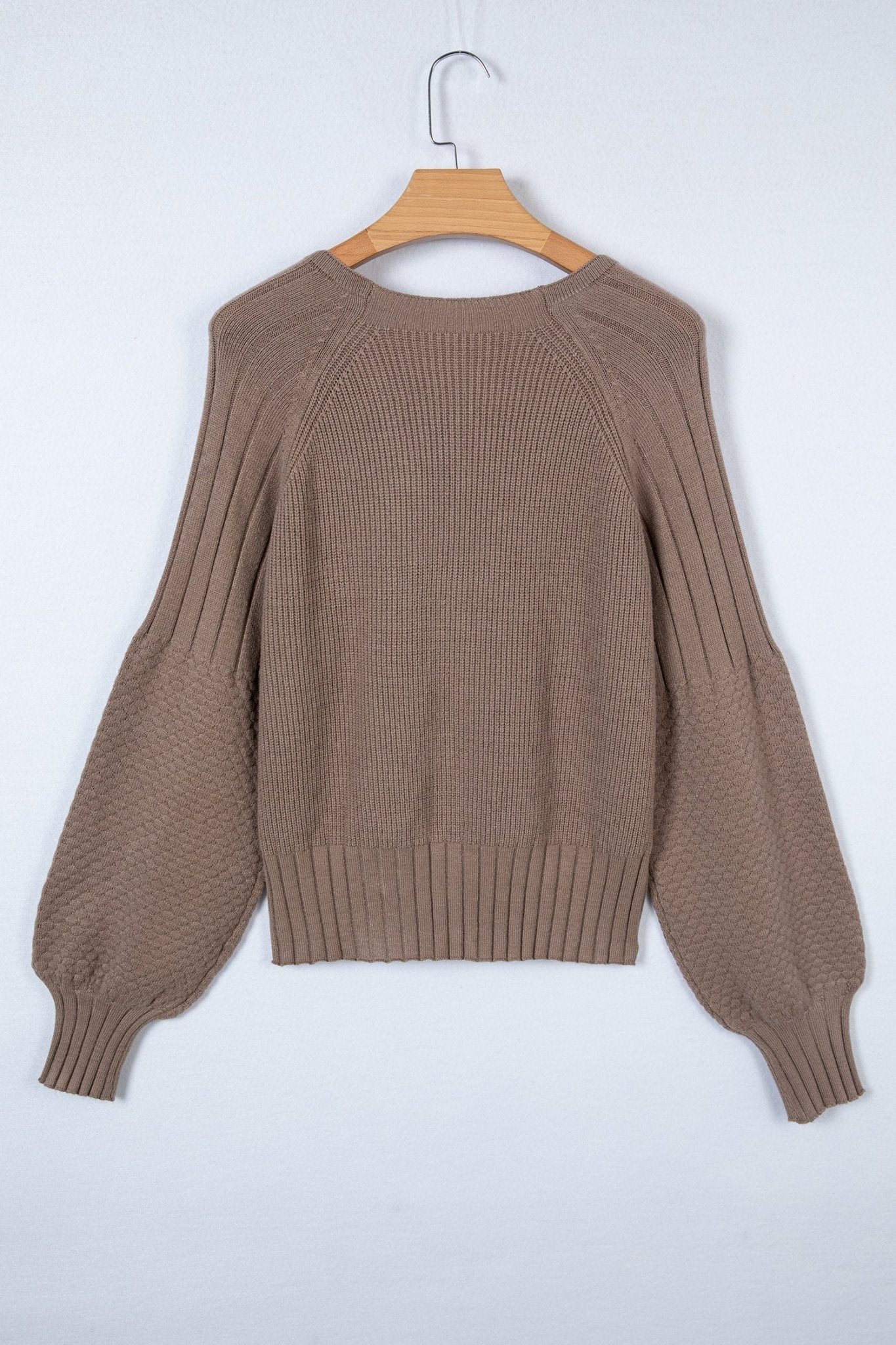 Briana Mixed Texture Knit Sweater by Threaded Pear - Free Spirited