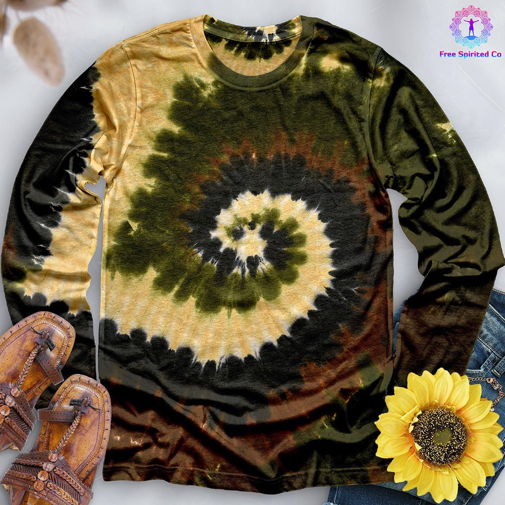 Camo Swirl Hand Dyed Long Sleeve - Free Spirited