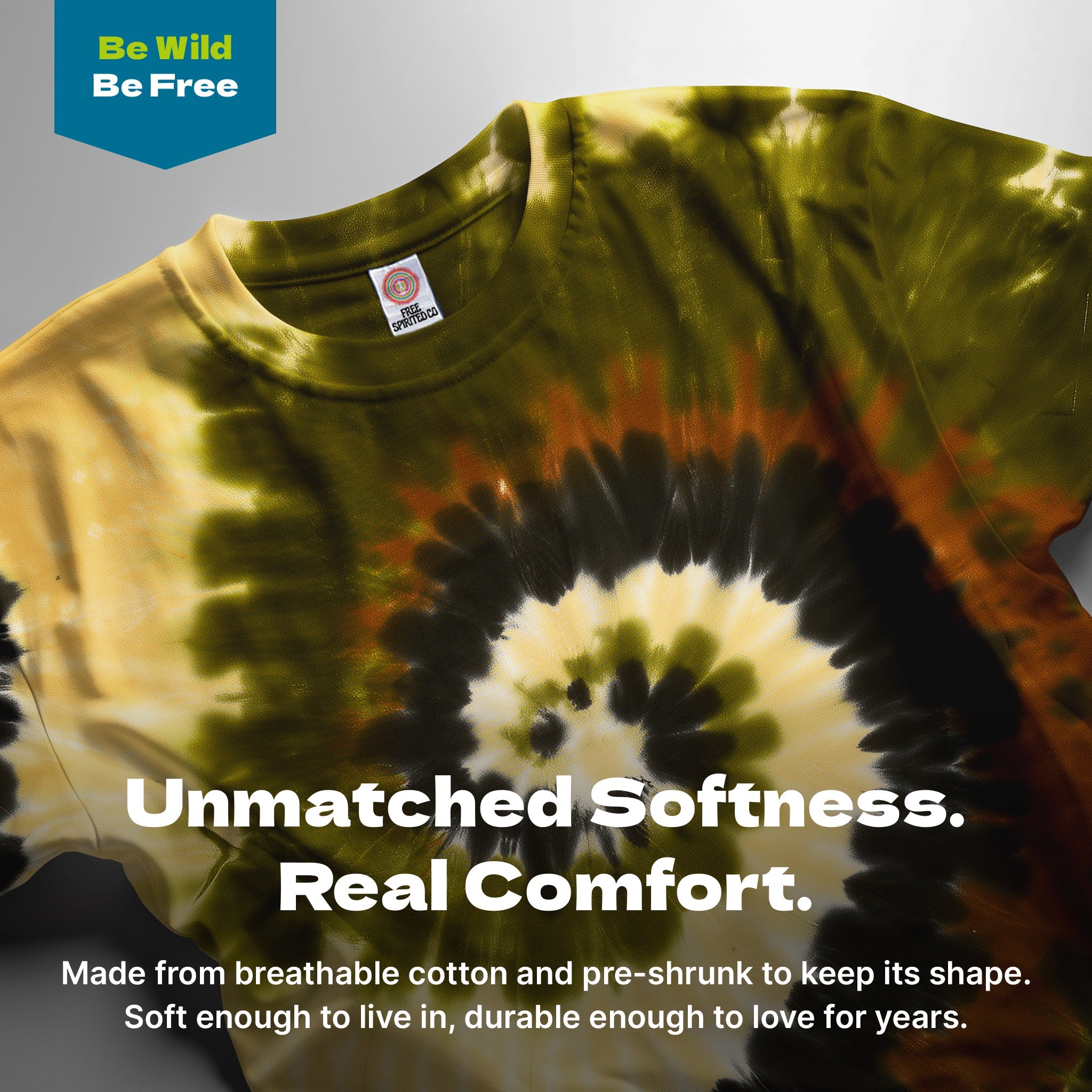 Camo Swirl Premium Hand - Dyed Comfort Shirt - Free Spirited