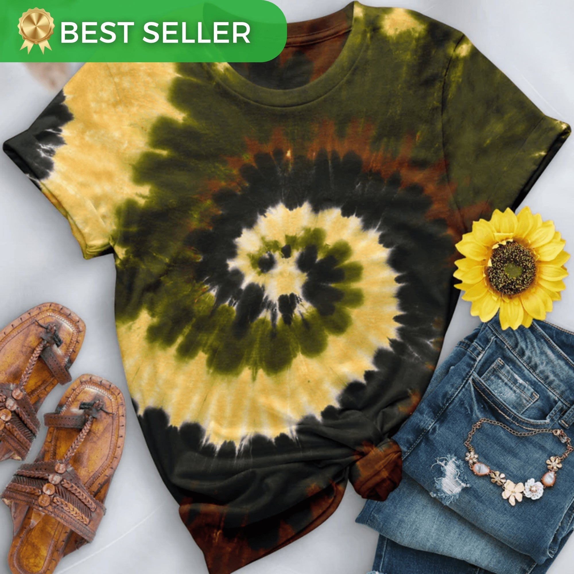 Camo Swirl Premium Hand-Dyed Comfort Shirt - Free Spirited