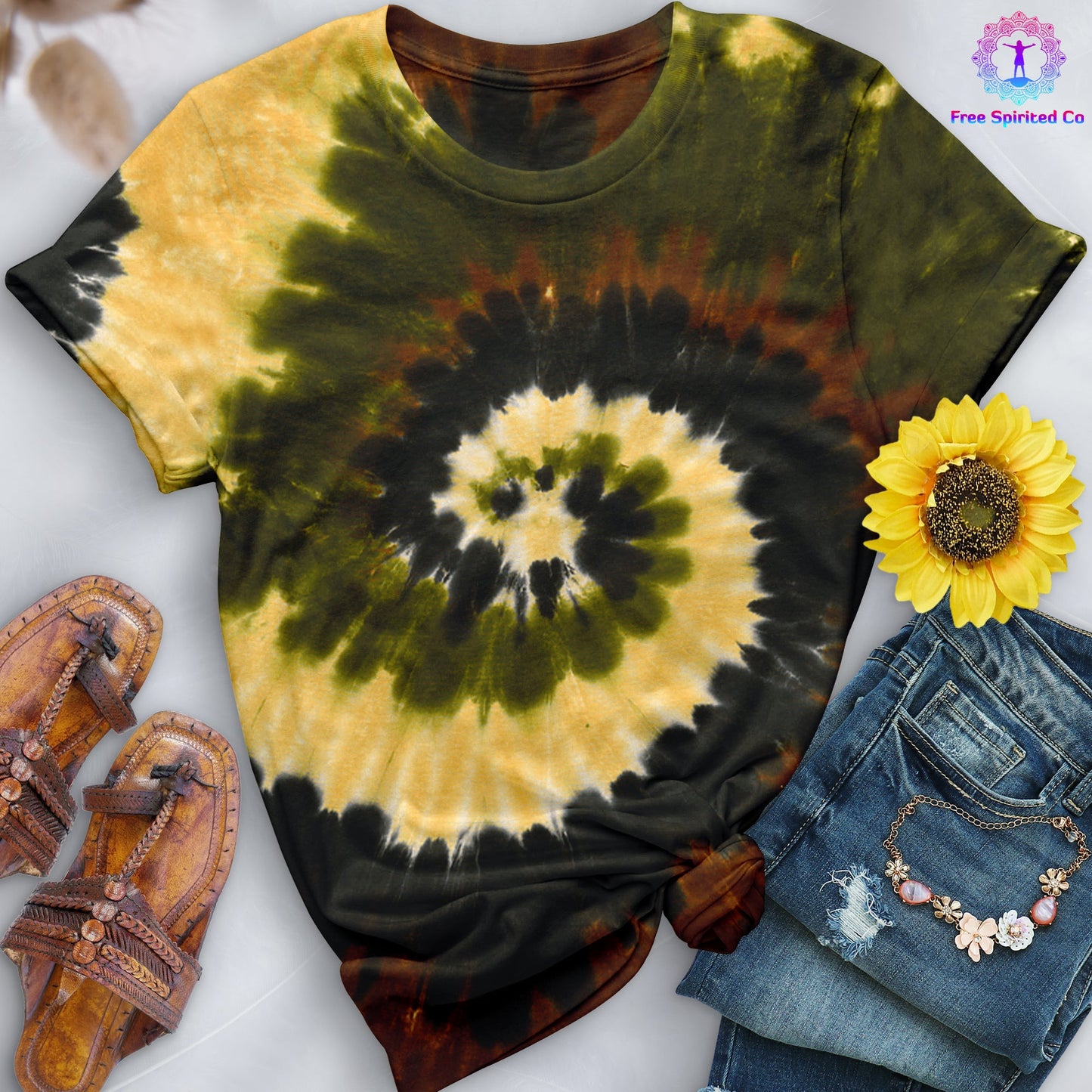 Camo Swirl Premium Hand-Dyed Comfort Shirt - Free Spirited