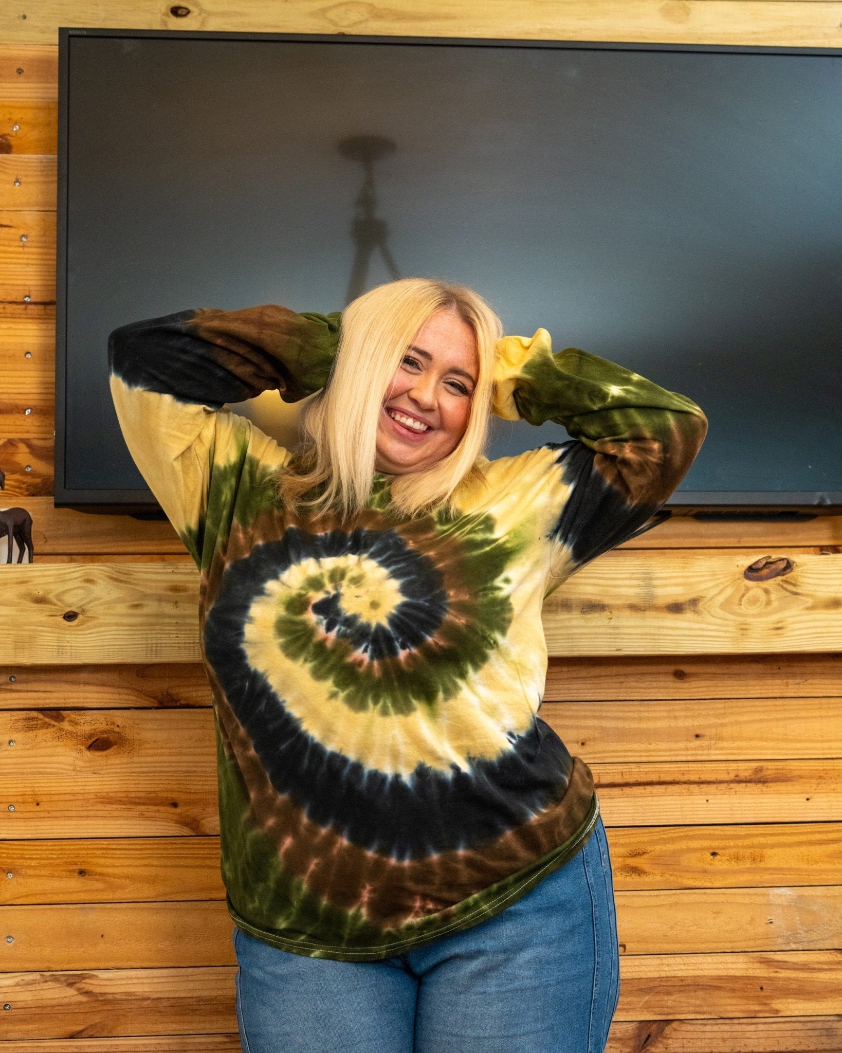 Camo Swirl Hand Dyed Long Sleeve - Free Spirited