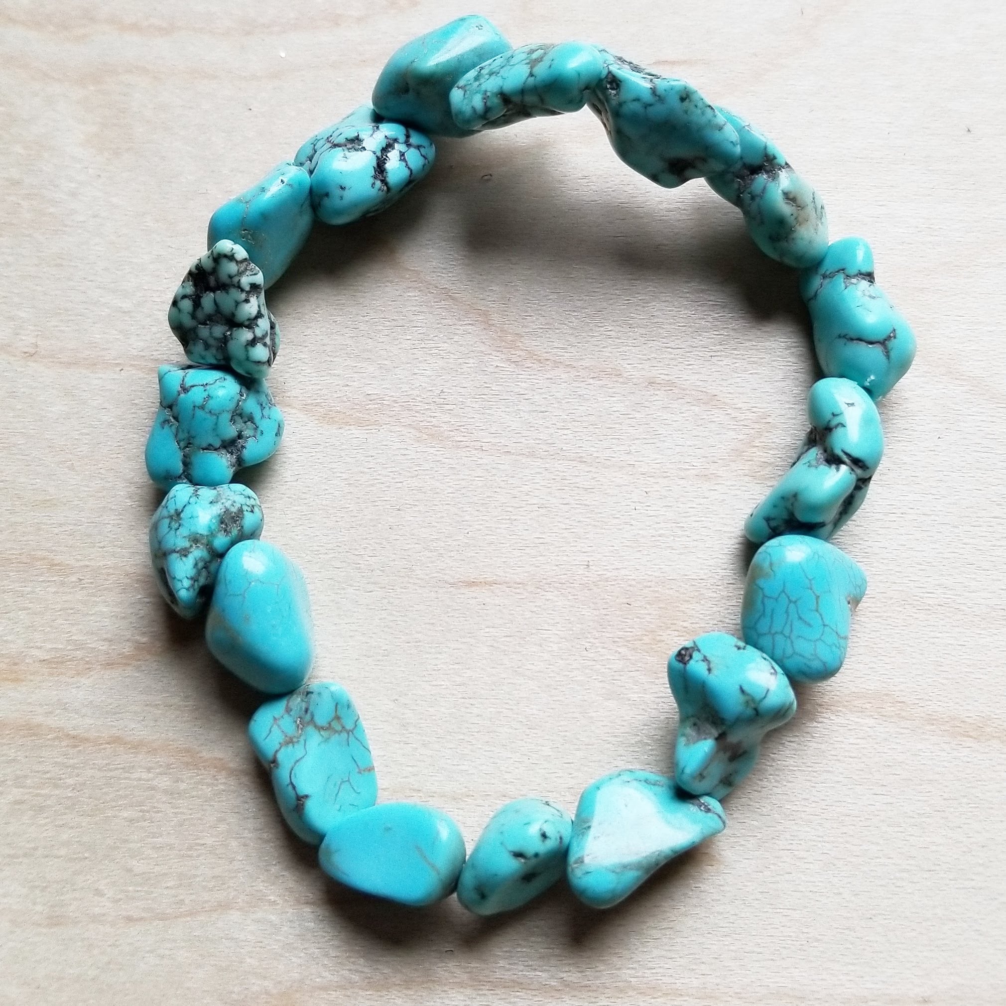 Chunky Turquoise Bracelet 801e - Free Spirited