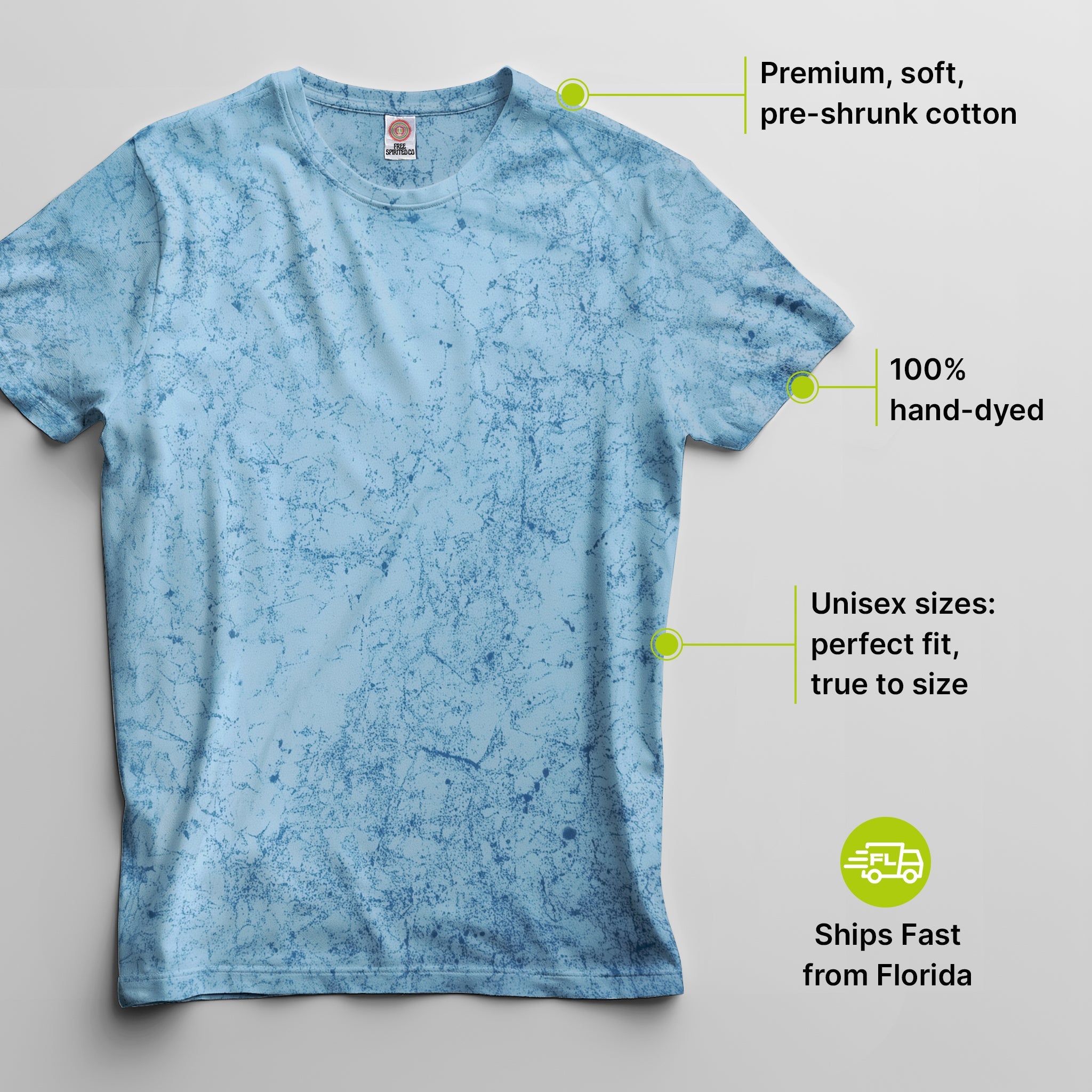 Color Crush Artic Hand - Dyed Comfort Shirt - Free Spirited