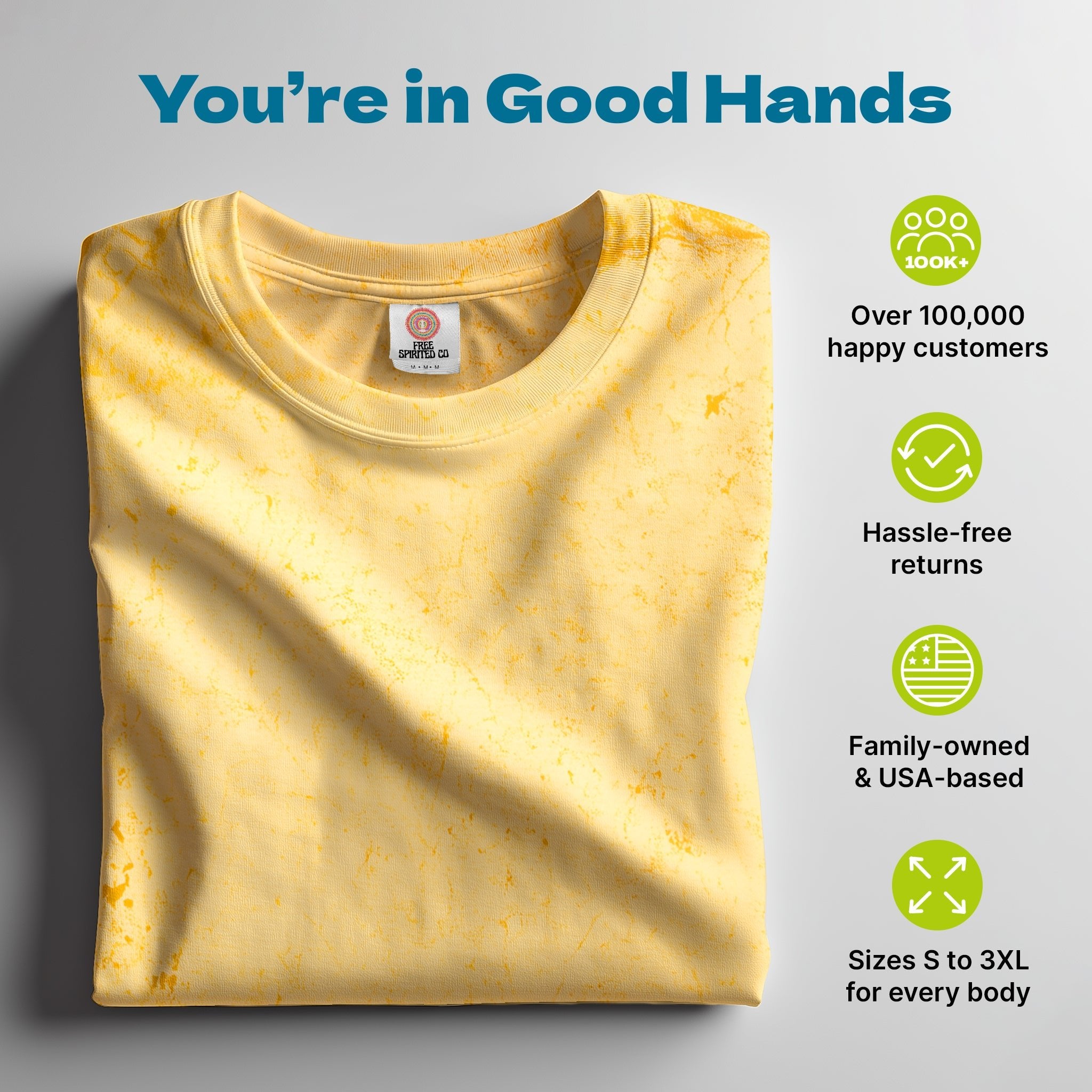 Color Crush Canary Hand - Dyed Comfort Shirt - Free Spirited