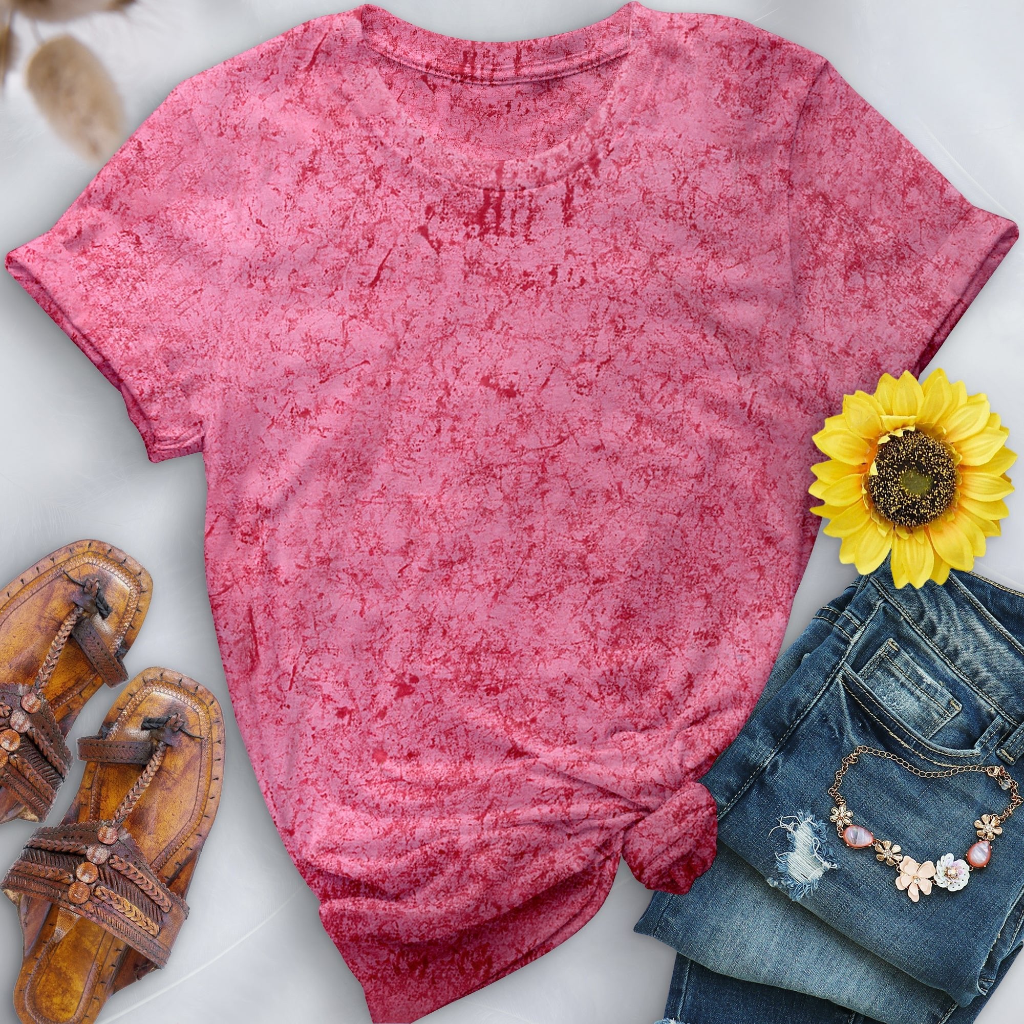 Color Crush Rose Hand-Dyed Comfort Shirt - Free Spirited