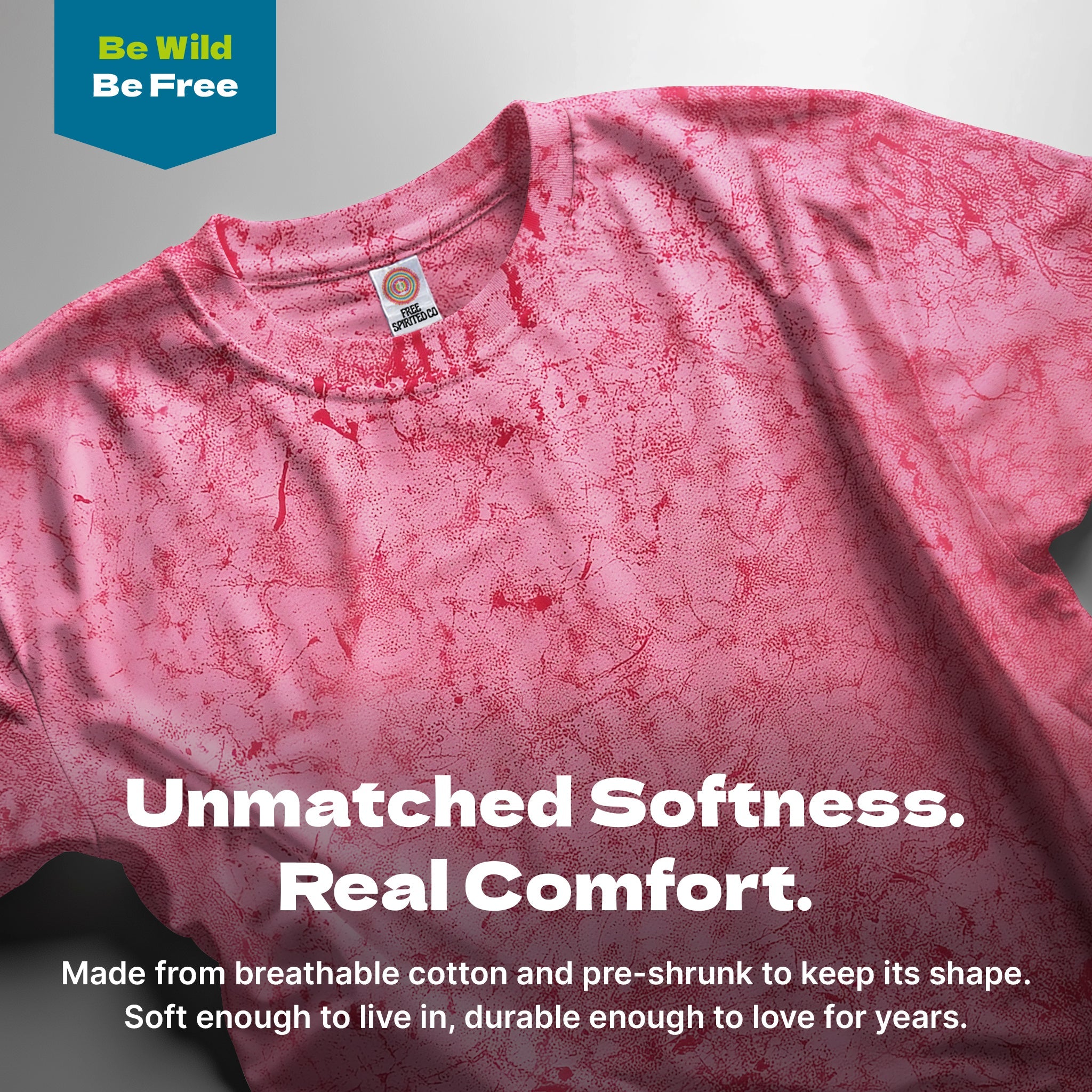 Color Crush Rose Hand - Dyed Comfort Shirt - Free Spirited