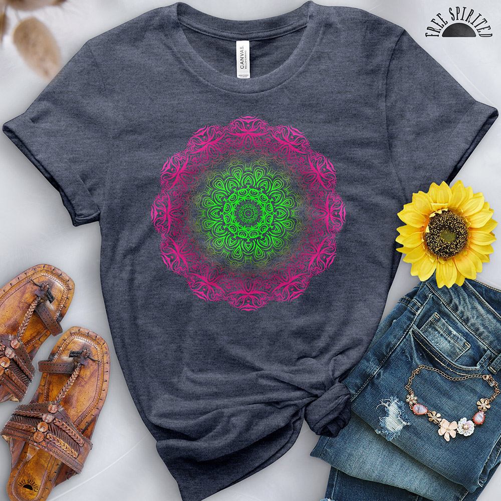 Colorwheel Mandala Tee - Free Spirited