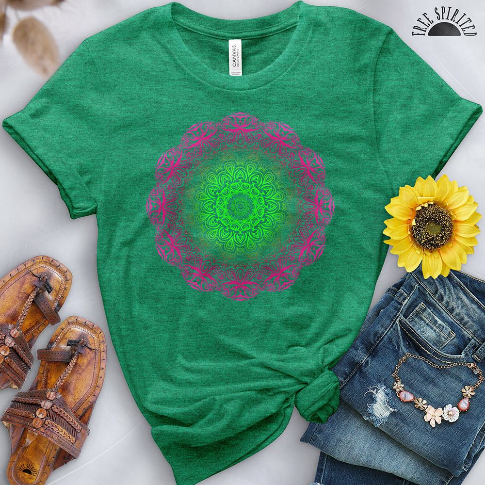 Colorwheel Mandala Tee - Free Spirited