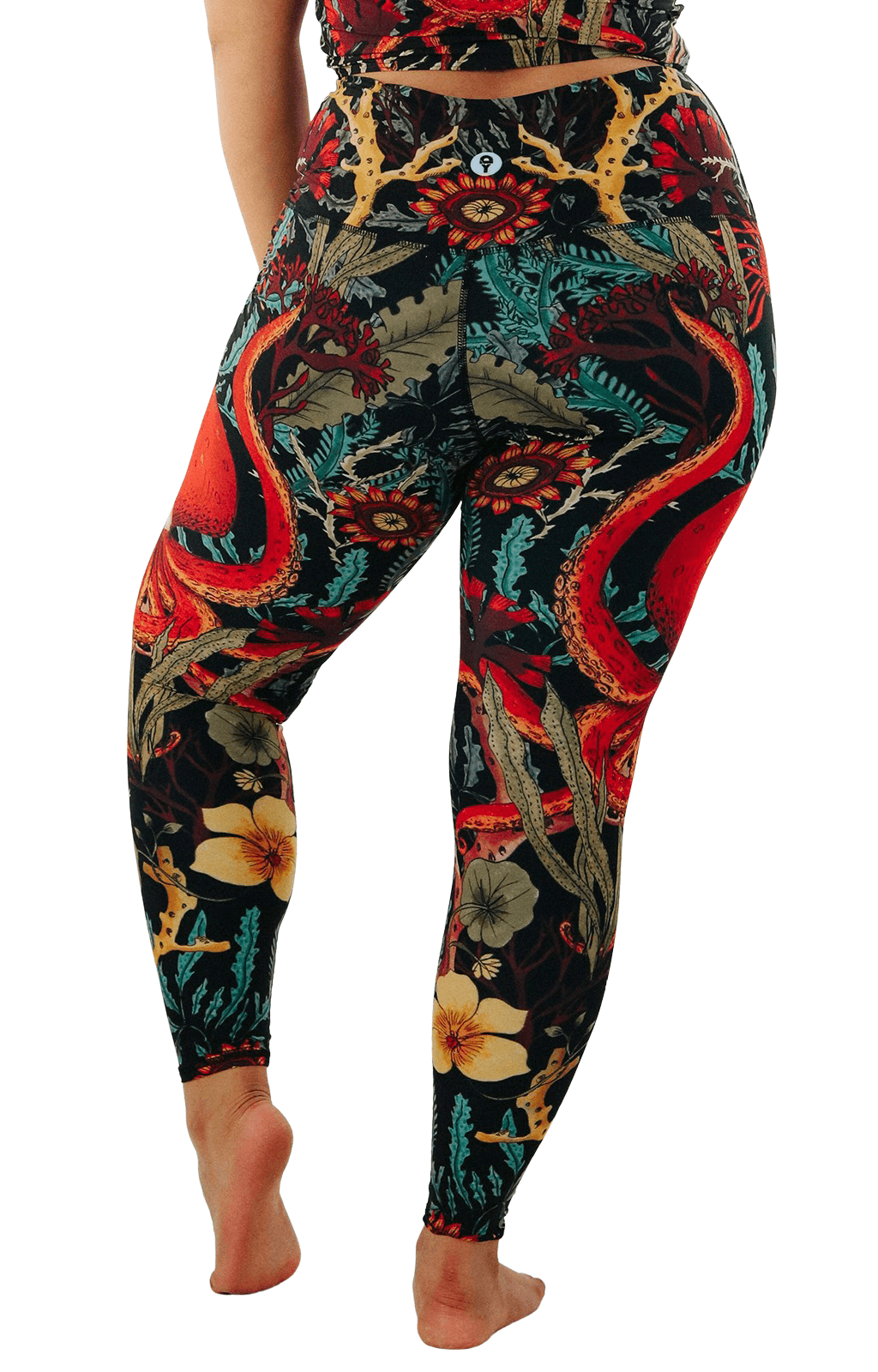 Coral My Name Printed Yoga Leggings - Free Spirited