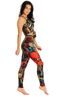 Coral My Name Printed Yoga Leggings - Free Spirited