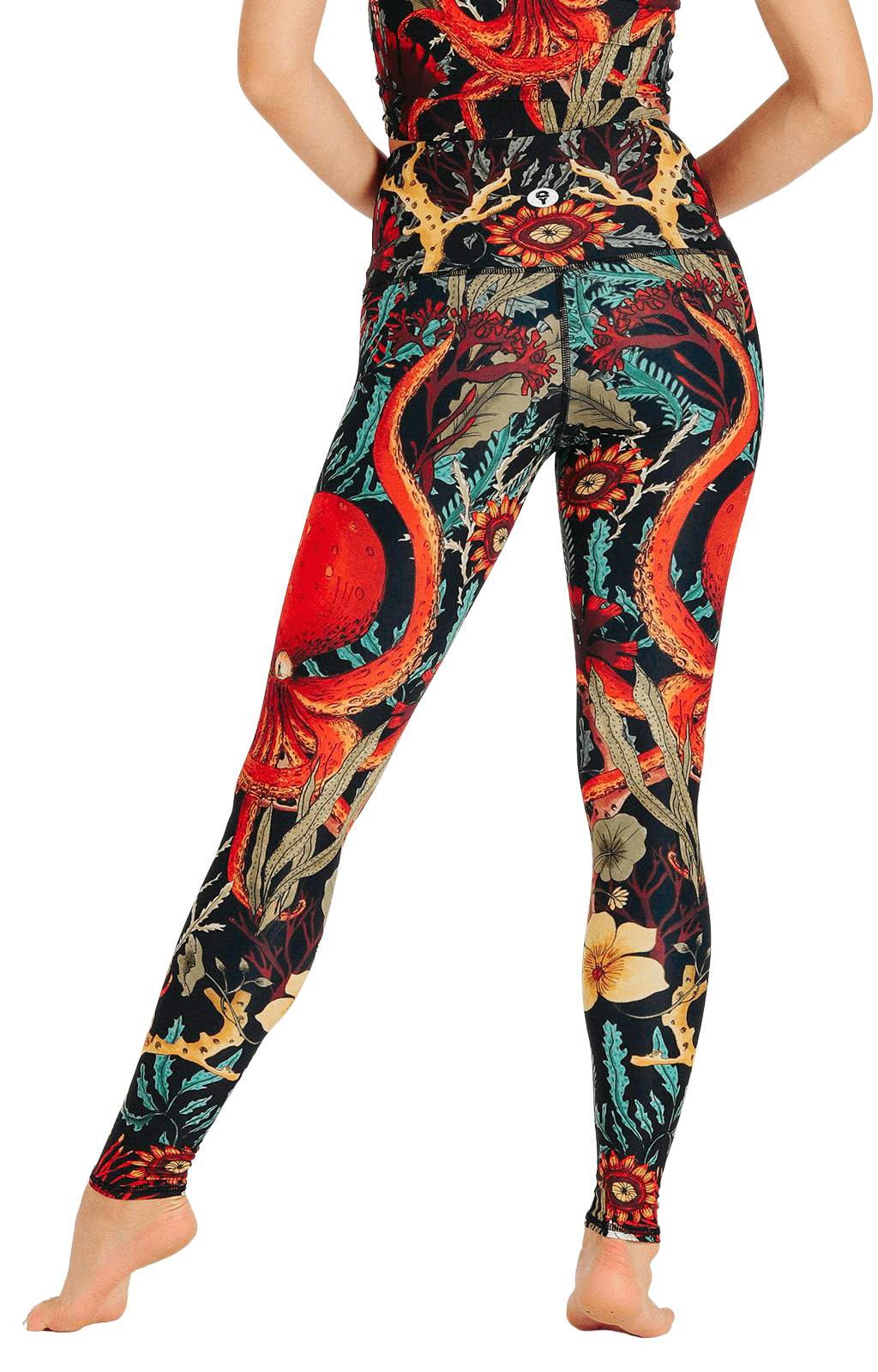 Coral My Name Printed Yoga Leggings - Free Spirited