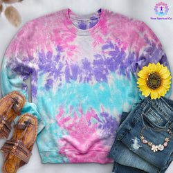 Cotton Candy Hand - Dyed Crewneck - Free Spirited