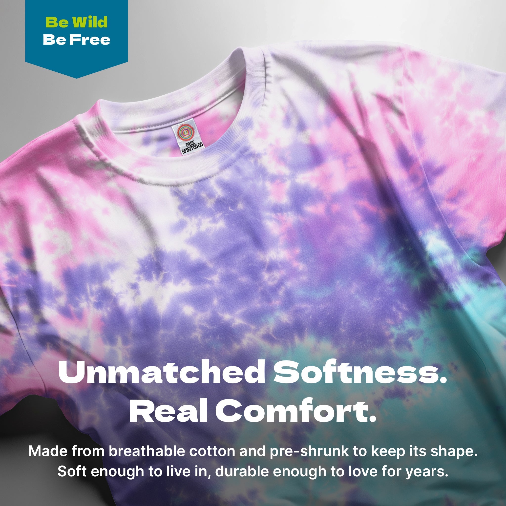 Cotton Candy Hand Dyed Long Sleeve - Free Spirited