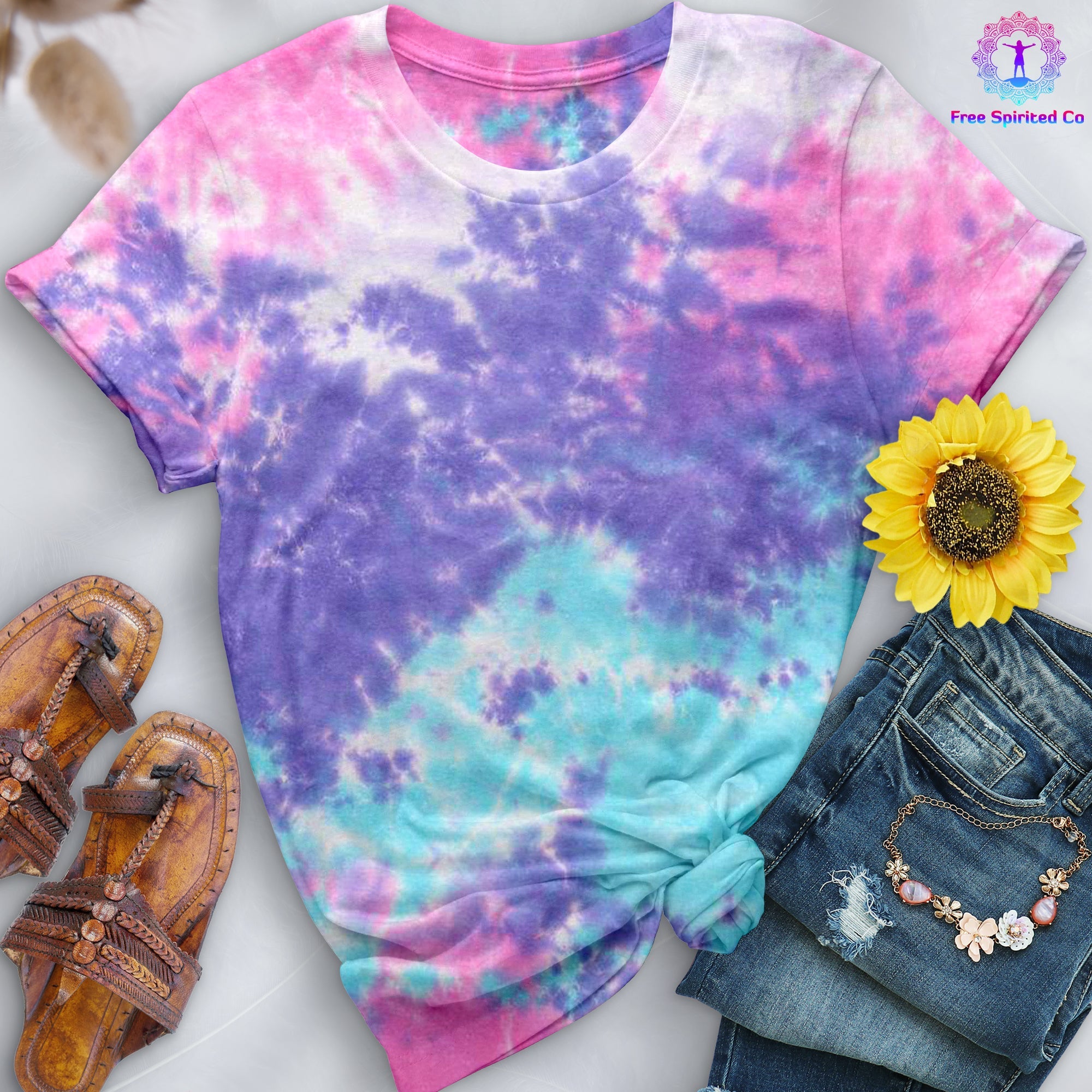 Cotton Candy Premium Hand-Dyed Comfort Shirt - Free Spirited